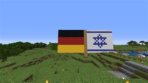 I Built The Israeli Flag And The German Flag In Minecraft Minecraft