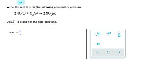 Solved Write The Rate Law For The Following Elementary