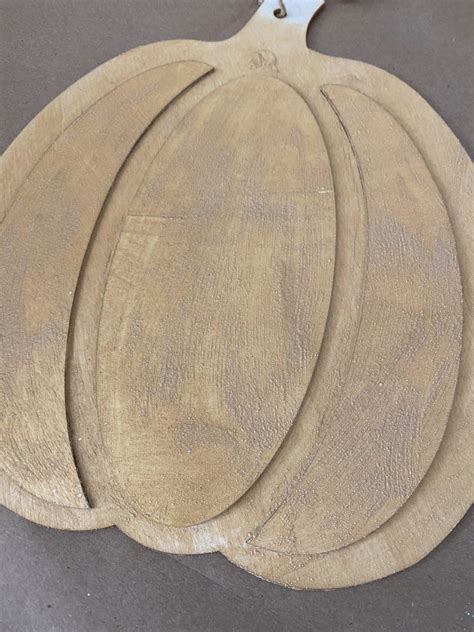 Dollar Tree Wooden Pumpkin Makeover - The Shabby Tree