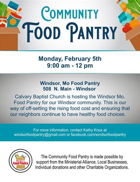 Windsor Mo. Food Pantry