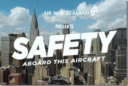 Latest Air New Zealand Safety Video–Hollywood - SafetyRisk.net