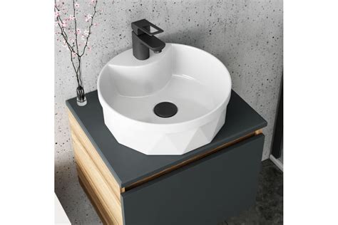 Круглая накладная раковина Bauedge BAU Element Cristal D40, с ...