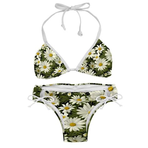 Daisy Detachable Sponge Adjustable Strap Bikini Set Two Pack Swimsuits