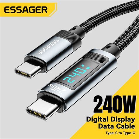 Essager W Usb Type C To Usb C Cable Digital Display W Pd Fast