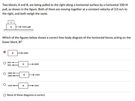 SOLVED Two Blocks A And B Are Being Pulled To The Right Along A