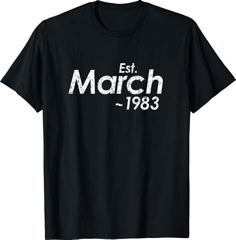 Amazon Est March Years Old Th Birthday Gift T Shirt