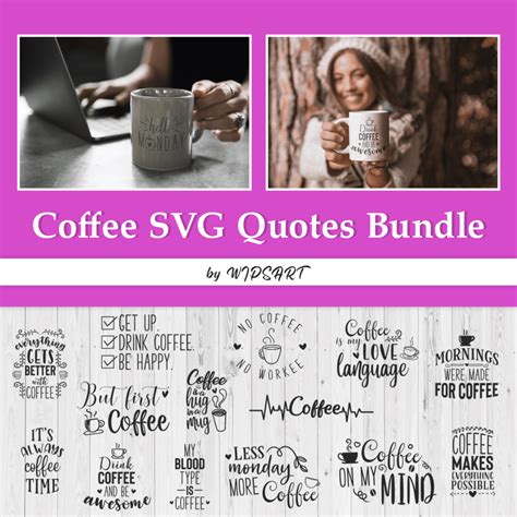 Coffee Svg Quotes Bundle Masterbundles