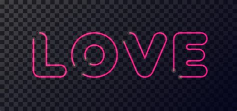 signo amor estilo neón sobre fondo transparente para banner camiseta sex shop Vector