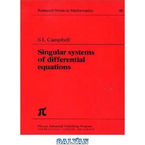 خرید و قیمت دانلود کتاب Singular Systems Of Differential Equations ترب