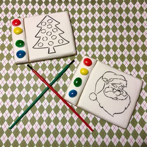 Paint Your Own Christmas Cookies Christmas Cookies Cookie Decorating Hand Decorated