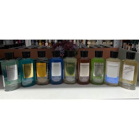 Jual BBW Bath Body Works Shower Gel 2 In 1 Hair Body Wash 295ml FOR MEN Teakwood Marble