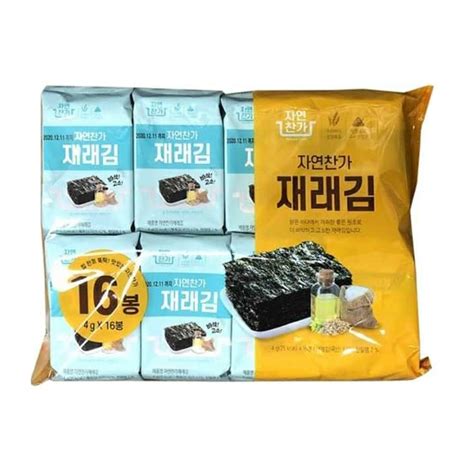 Seaweed Snack Jayeon Changa Natural Seaweed And Sajo Gim Korean Baked