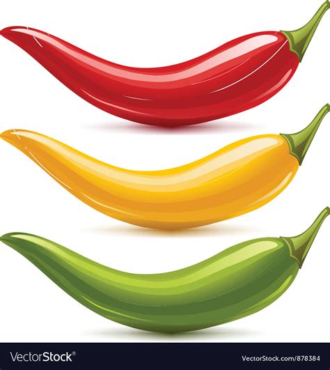 Hot Chilli Pepper Set Royalty Free Vector Image
