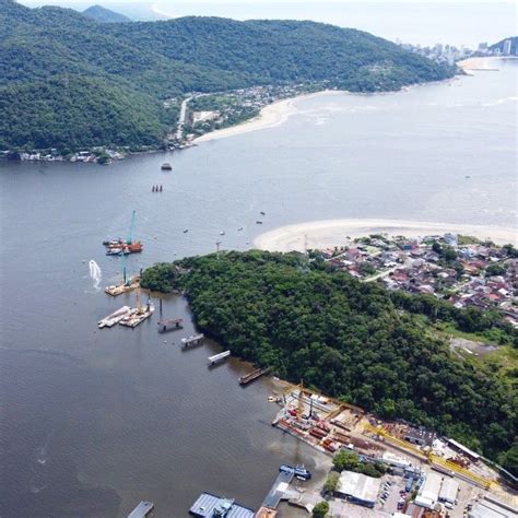 Obras da Ponte de Guaratuba avançam e revelam o traçado acima da baía