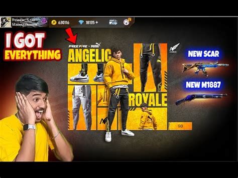 New Puma Angelic Royale New Scar M Skin In Free Fire In Telugu