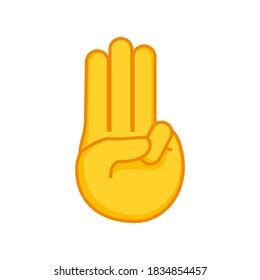 3 Finger Salute Emoji Icon Vector 库存矢量图（免版税）1834854457 | Shutterstock