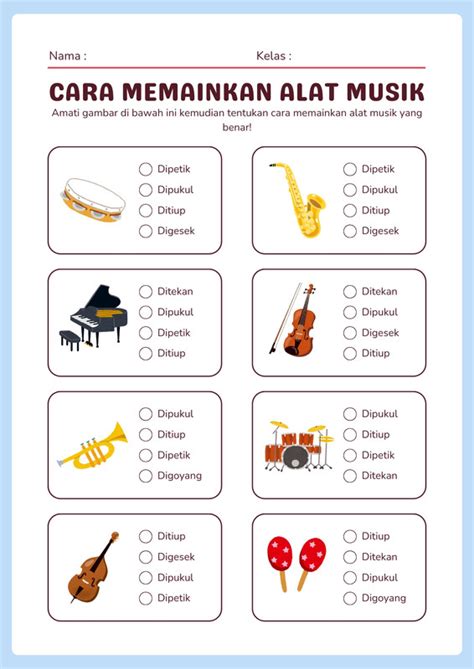 contoh lembar kerja musik gratis siap edit canva