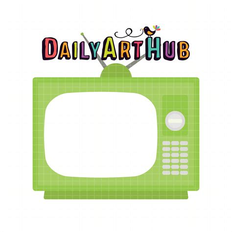 Green Retro TV Clip Art – Daily Art Hub // Graphics, Alphabets & SVG
