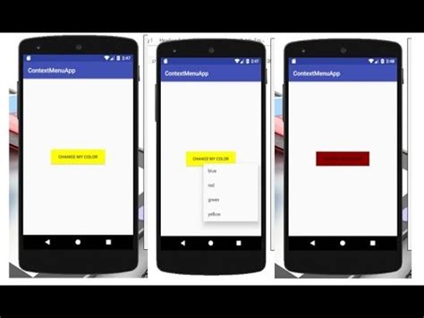 How To Create Context Menu In Android YouTube