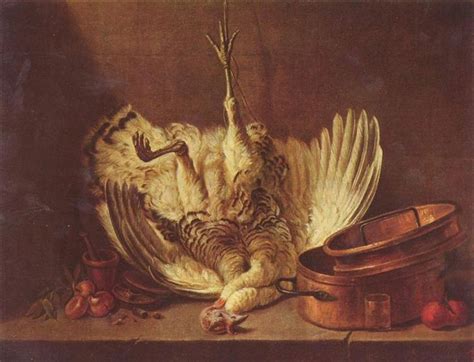 Still Life With Turkey Hanged By Jean Baptiste Simeon Chardin Rococo