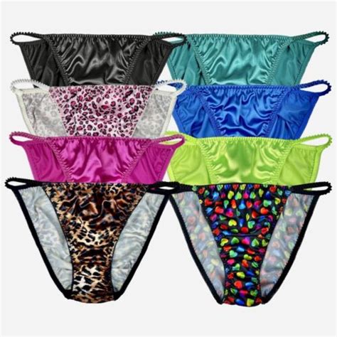 Satin String Bikini Panties Pack Xl Gem