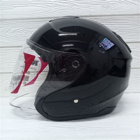 Jual Helm Kyt Kyoto Solid R Black Kyt Kyoto R Warna Polos Shopee