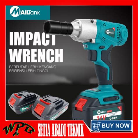 Mailtank Sh C Batre Impact Cordless Wrench Volt Nm Set Gratis