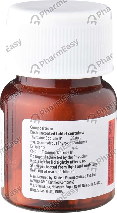 Thyrotrue 50 Mcg Tablet 120 Uses Side Effects Price And Dosage