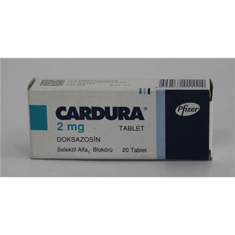 Cardura 2mg Doxazosin Mesylate Pfizer