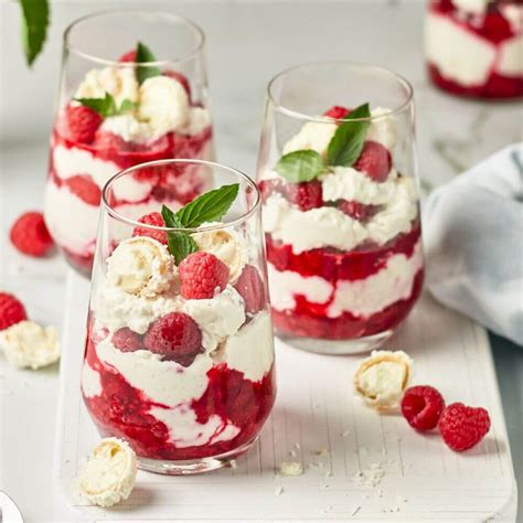 raffaello himbeeren dessert im glas leckere ideen