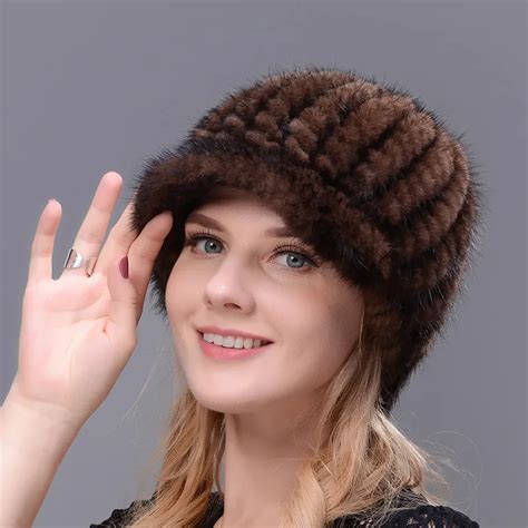 Natural Real Mink Fur Natural Fur Hats Fur Hats Women Mink Hat