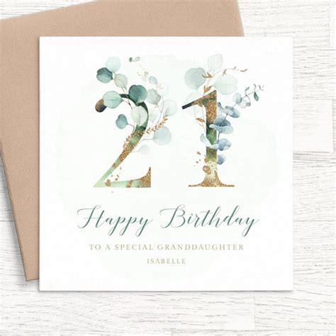 Personalised Granddaughter 21st Birthday Cards – Paper Amor