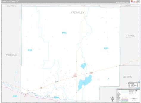 Crowley County, CO Wall Map Premium Style by MarketMAPS - MapSales