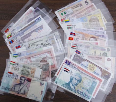 Lots 52 Pcs Different World Banknotes Paper Money Foreign UNC