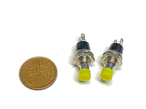 X Yellow Pbs Momentary Push Button Switch N O Open Mini Mm Spst