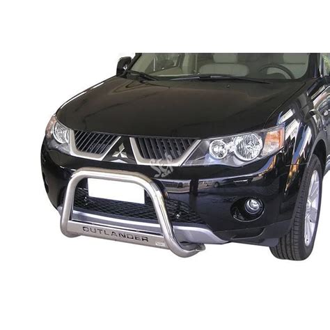 Defensa central inoxidable Ø 63 mm con grabación Mitsubishi Outlander