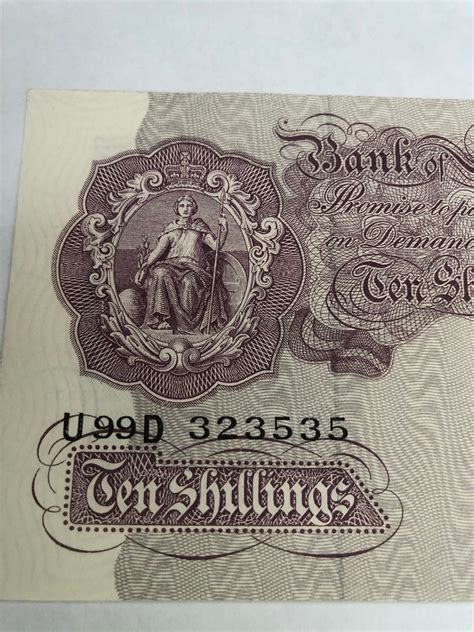 Bank of England Ten Shilling Note U99D 323535 - Etsy