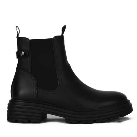 Μαύρο γυναικείο chelsea μποτάκι με διακοσμητικό | My Way Shoes