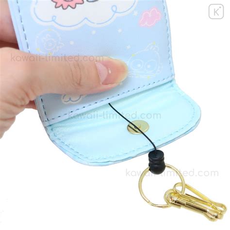 Japan Sanrio Key Case With Reel Hangyodon Blue Octopus Kawaii Limited