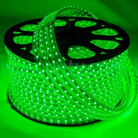 Mangueira LED 5050 Chata 6mm 600 LEDS 100 Metros Verde 110V Alectron