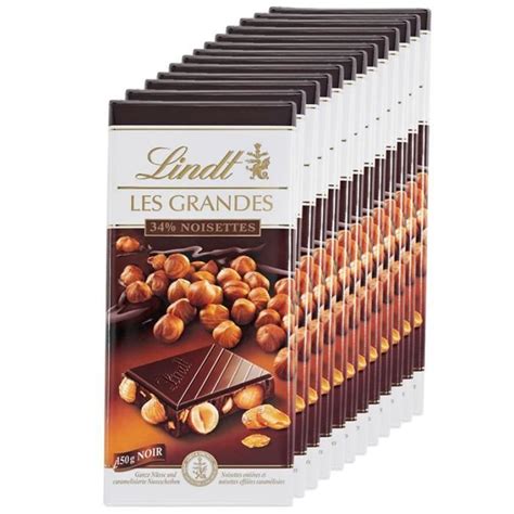 Lindt Les Grandes Noisette Chocolat Noir G Achat Vente