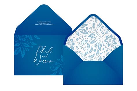 Wedding Invitations with Blue Envelopes Graphic by Djoe N Reiz ...