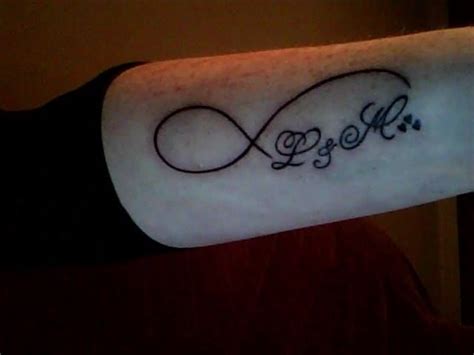 My Infinity Tattoo With Initials Tattoos Pinterest