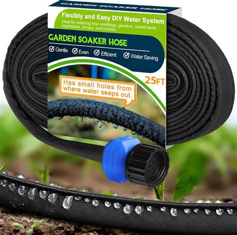 Amazon LAVEVE Soaker Hoses For Garden 25 FT Heavy Duty Drip