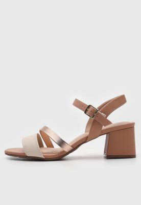 Sandália Modare Tira Metalizada Nude Compre Agora Dafiti Brasil