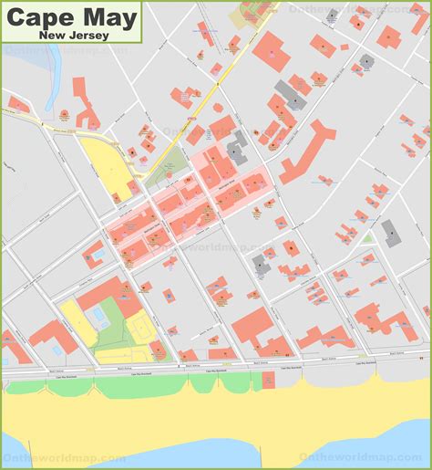 Discovering The Beauty Of Cape May Nj Through Its Map Map Of Europe