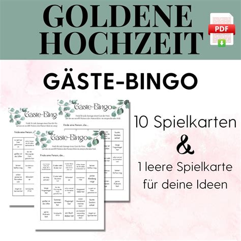 G Stebingo Goldene Hochzeit Ausdrucken Finde Den Gast Goldhochzeit