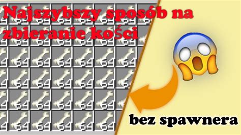 Najszybszy Spos B Na Zbieranie Ko Ci W Minecraft Youtube