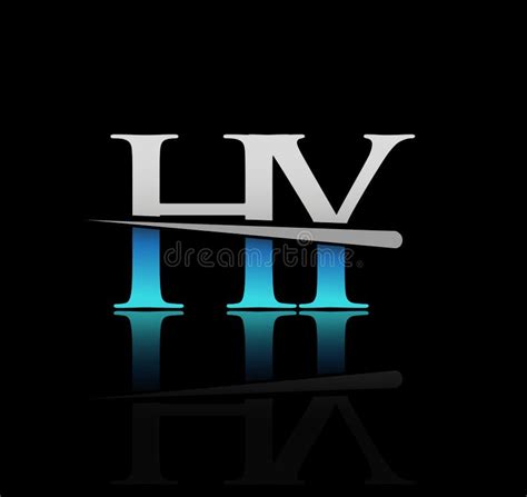 Initial Logotype Letter HY Company Name Colored Blue And Silver Swoosh