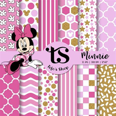 MINNIE ROSE Papeles Digitales Paper Pack